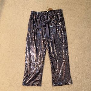 Purple Sequin crop pants 💜✨